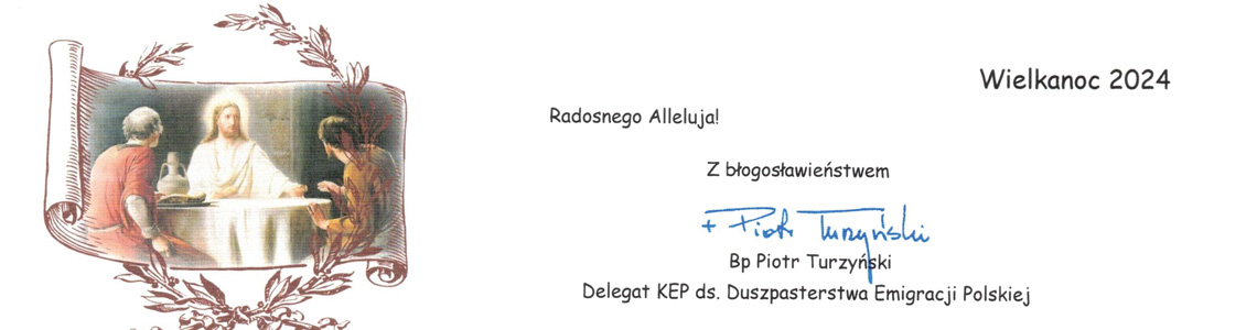 Życzenia bpa Piotra Turzyńskiego na Wielkanoc 2024