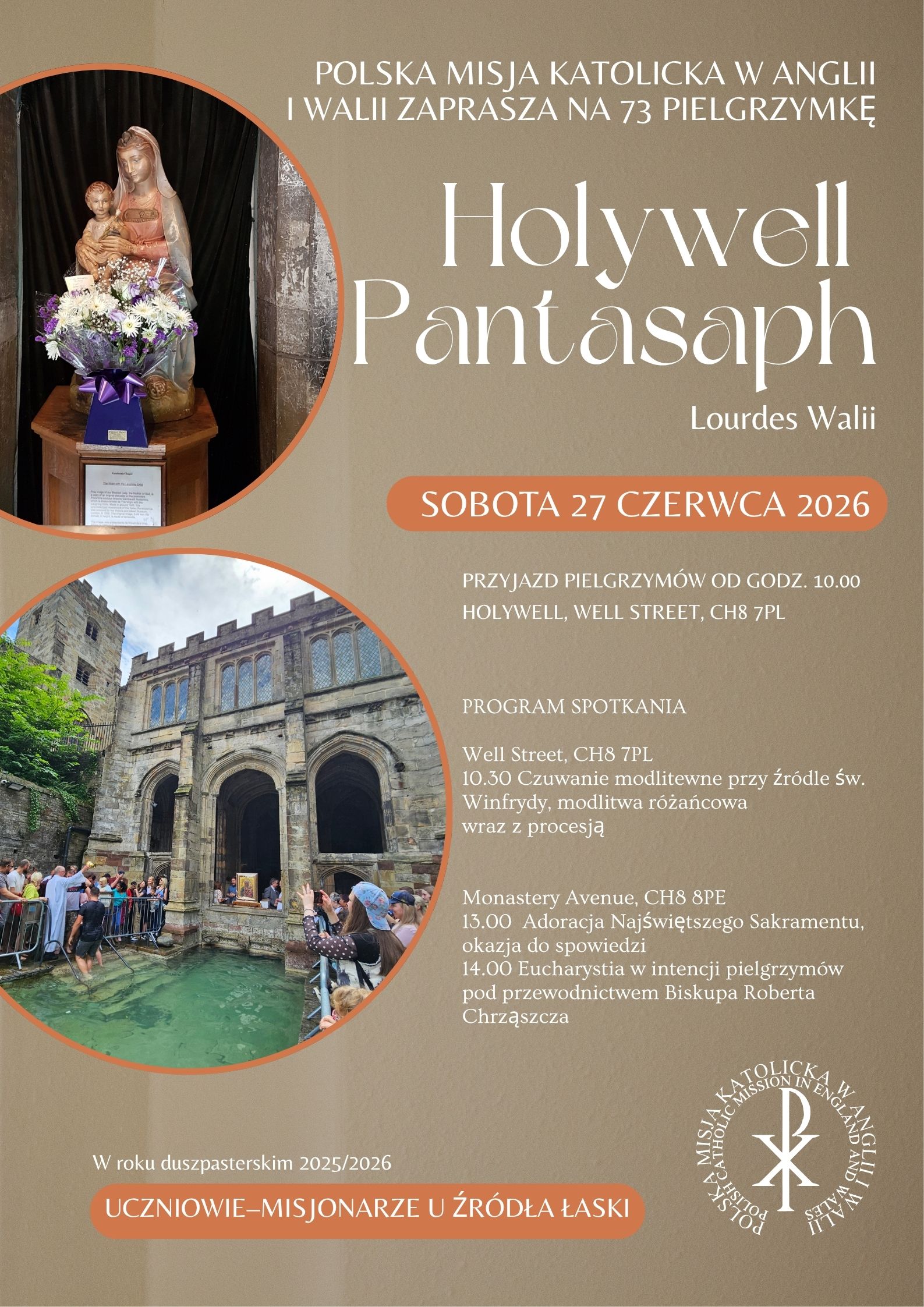 20260627 pielgrzymka do holywell plakat